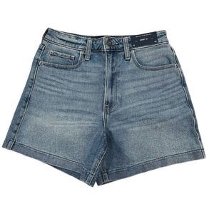 Hollister Shorts Women's 3/2 Medium Wash Denim Ultra High Rise‎ Zip Fly Outdoor